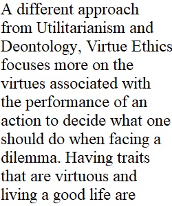 Participation Discussion 5 Virtue Ethics